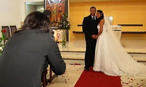 Apesar do susto, casamento aconteceu normalmente em Caruaru / Foto: reprodução/TV Jornal