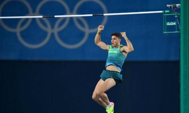 Thiago Braz saltou 6m03, venceu o ouro e estabeleceu o novo recorde Olímpico / Foto: AFP