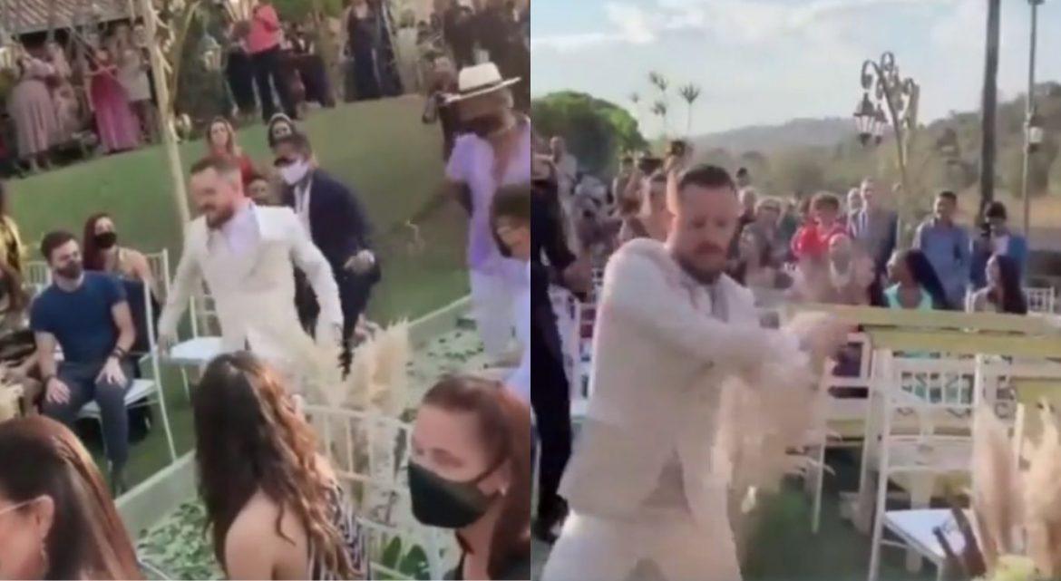 Vídeo: noivo dançarino faz coreografia no caminho até o altar