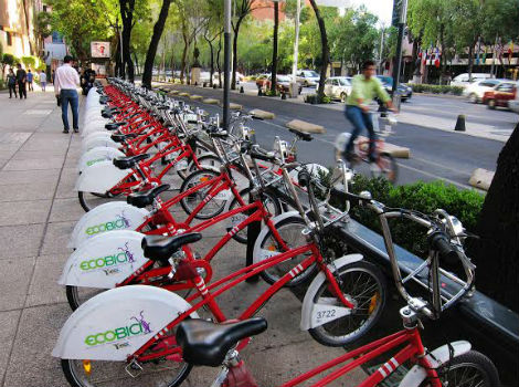 Sistema de aluguel de bicicletas do México é um dos modelos citados no guia. Foto: ITDP