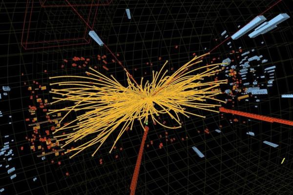 Detalhe do experimento que descobriu o bóson de Higgs. (AFP).