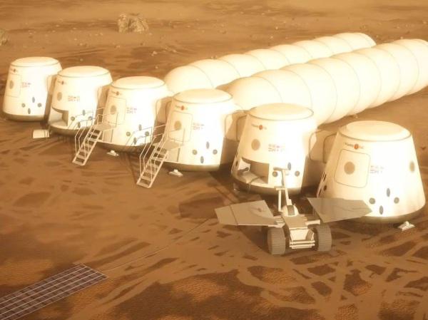 As moradias dos colonos: criador da Mars One estará na Campus (Divulgação). 