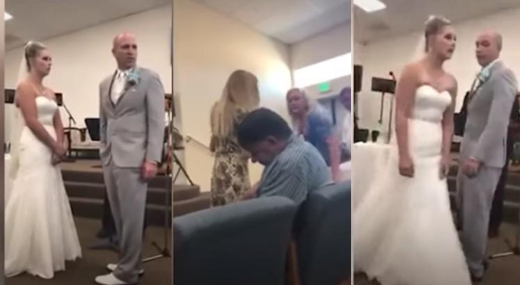 Sogra briga com noiva durante casamento por não concordar com votos sobre filho; veja vídeo