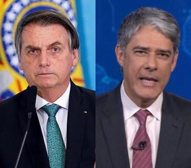 “William Bonner, sem-vergonha”, xinga Bolsonaro, zangado por apresentador parecer imitá-lo no “Jornal Nacional”