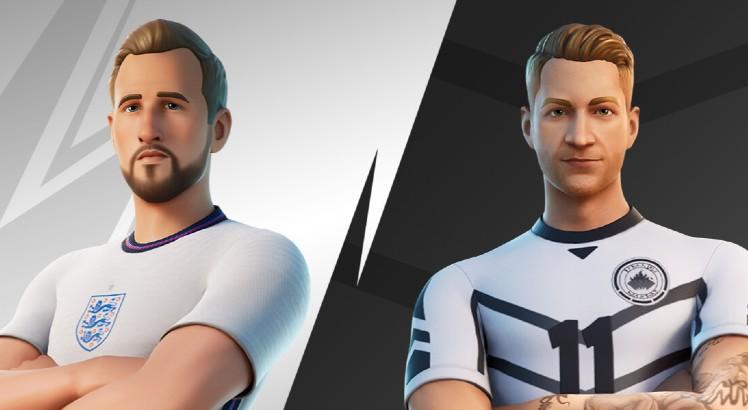 Harry Kane e Marco Reus viram personagens em parceria do Fortnite com a Euro 2020