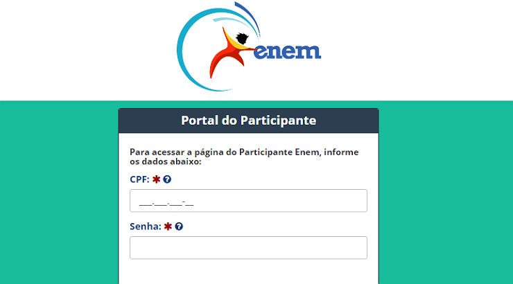 Para ver notas, candidato deve acessar a Página do Participante, no site do Enem/Inep.