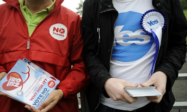 Quase 4,3 milhões de residentes na Escócia devem responder "sim" ou "não" à pergunta "Você acredita que a Escócia deveria ser um Estado independente?" / Foto: AFP