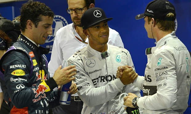 Hamilton conquistou a sua sexta pole position na temporada 2014 da Fórmula 1 / Foto: AFP
