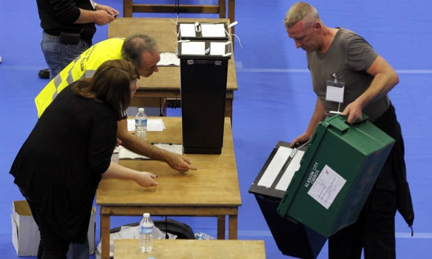 55% dos votantes tendo escolhido permanecer parte do Reino Unido e 45% apoiando a independência / Foto: AFP