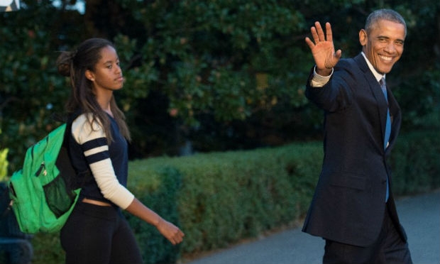 Barack Obama e sua família estavam fora da Casa Branca / Foto: AFP