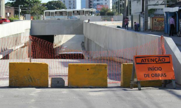 Túnel da Abolição integra o conjunto das obras do Corredor Exclusivo de BRT do eixo Leste/Oeste / Foto: Rodrigo Carvalho/JC Imagem