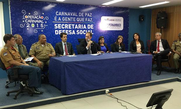 Nesta terça, a SDS anunciou o esquema de segurança para o Carnaval / Foto: Mariana Dantas/NE10
