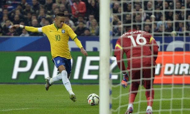 Neymar igualou a marca de Rivellino e Jairzinho na artilharia da Seleção Brasileira / Foto: AFP