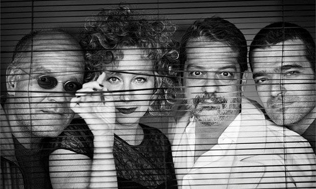 Formado por Luís Filipe de Lima, Katia B, Marcos Suzano e Guilherme Gê, Coletivo Noir faz show único no Teatro Santa Isabel / Foto: divulgação
