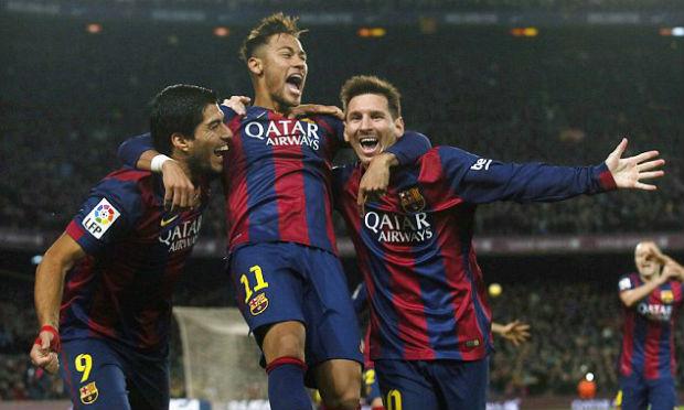 Trio Messi, Suaréz e Neymar é a maior arma do Barcelona / Foto: AFP