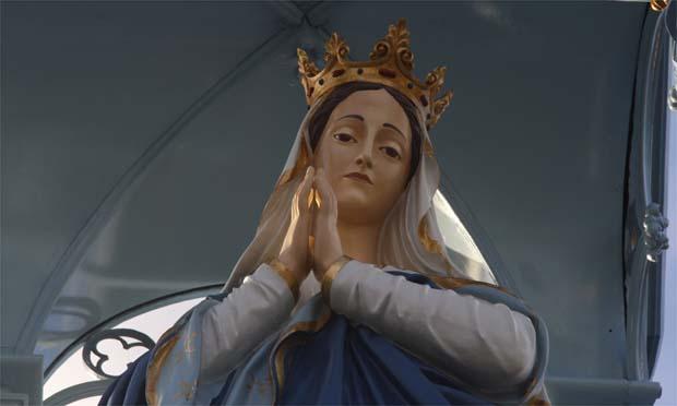 Imagem de Nossa Senhora da Conceição foi restaurada para a festa deste ano / Foto: Ricardo B. Labastier/ JC Imagem
