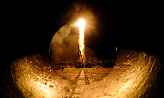 O foguete russo havia decolado da plataforma em Baikonur, Cazaquistão, às 21H26 desta sexta-feira / Foto: AFP