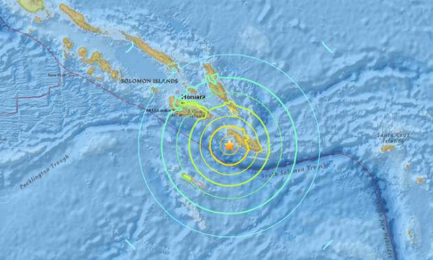 Alerta de tsunami foi enviado a ilhas do Pacífico / Foto: USGS/reprodução