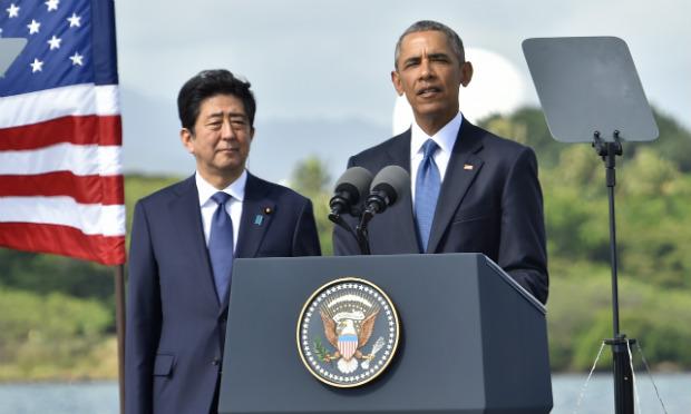 Visita de Shinzo Abe a Pearl Harbor representou momento histórico entre a relação EUA-Japão / Foto: AFP
