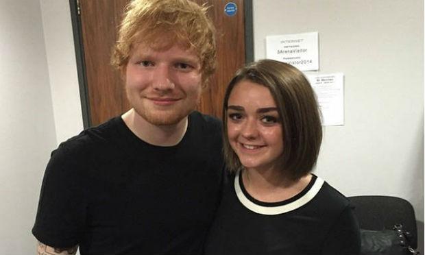 Ed Sheeran atuará junto de Maisie Williams (Arya Stark) em uma cena rápida, com duração de 5 minutos / Foto: Reprodução