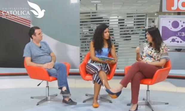 Silas Pacheco e Karla Theonila foram convidados da TV JC para falar sobre programas de MBA da Unica. / Foto:Reprodução/TV JC